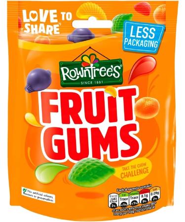 Rowntree's Fruit Gums Sweets Sharing Pouch 150g - Buy Online on GoSupps.com