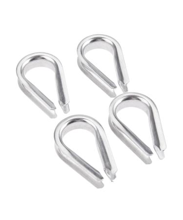 4Pcs 1/2" Wire Rope Chain Thimble for Boat Rigging Anchor Boat Terminating Splicing 316 stainless