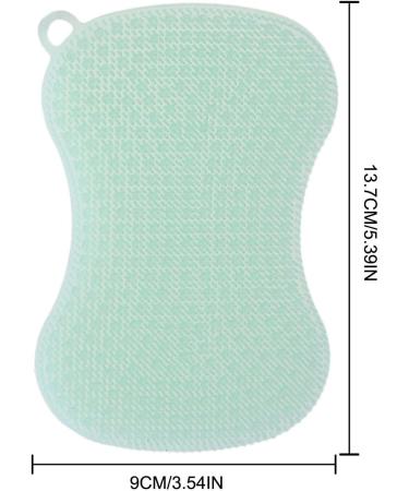 Fovolat Silicone Sponge | Multipurpose Dishwashing Sponge with Soft Bristles Design Quick-Drying Kitchen Sponge Kitchen Scrubber for Pot Pan Dish Bowl Green - Buy Online on GoSupps.com