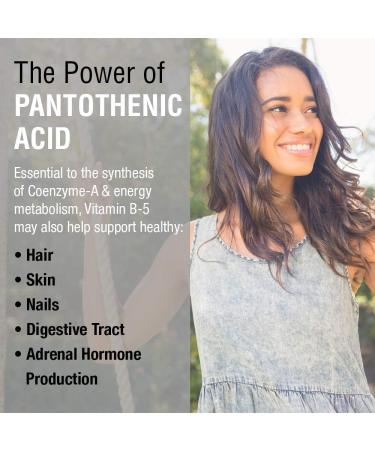 Solaray Pantothenic Acid 500 mg - 100 Vegan Capsules | Energy & Metabolism Support - Buy Online on GoSupps.com
