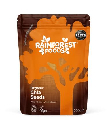 Rainforest Foods Organic Chia Seeds 300g 300 g (Pack of 1)