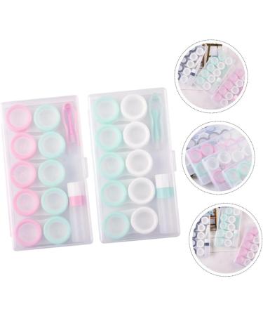 Solustrie 10-Sentence Storage Box for Colored Contact Lenses | Travel Case & Container | Eye Contact Lens Housing with Tweezers - Macaron Style - Buy Online on GoSupps.com