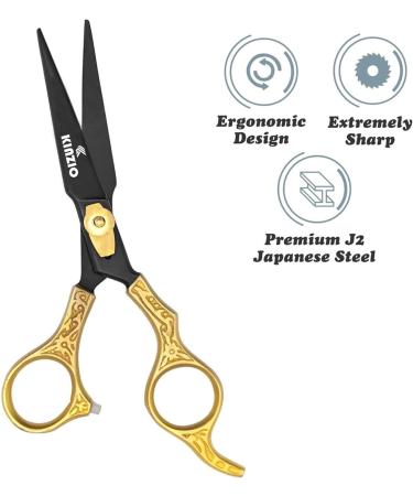 KINZIO Professional Hair Scissor - Stainless Steel Hair Cutting Shears for Salon Barbers - 6 inch - Buy Online on GoSupps.com