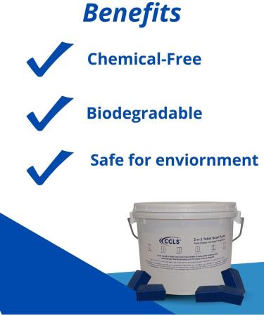 2-in-1 Blue Toilet Bowl Tablets | Tank Cleaner & Septic Treatment | 6 Month Supply - Ship Worldwide - Buy Online on GoSupps.com