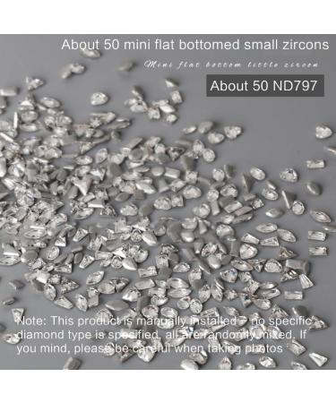 TQUXNGA Nail Art 50 Rhinestones and Irregular Jewels Set for Creative Designs Manicure Purple - Buy Online on GoSupps.com