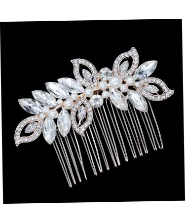 DOITOOL Goody Hair Womens Hair Accessories Pearl Hair Accessories Rhinestone Hair Accessories Gold Tiara Rhinestone Headpiece Bridal Headpieces for Wedding Gold Hair Clips Alloy Comb Bride - Buy Online on GoSupps.com