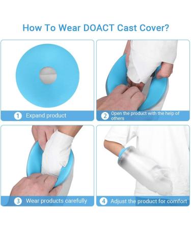 Doact Waterproof Arm Protector for Plaster - Long Arm Shower Protection for Adults & Children - 38cm Waterproof Arm Cover for Safe Bathing - Buy Online on GoSupps.com