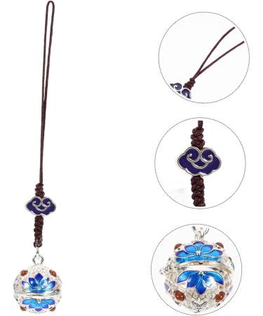 2pcs Sachet Ball Pendant DIY Crafts Phone Strap Cell Hollowed Charm Pendant for DIY String Hanging Silverx4pcs 11X2.3CMx4pcs - Buy Online on GoSupps.com
