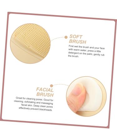 MAGICLULU Silicone Face Brush Face Wash Brush Skin Cheek Brush Silicone Cleaning Brush Makeup Facial Cleaning Brush Face Cleansing Brush Leopard Hair Nets Silica Gel Deep Cleaning Scrubber 8x6cm As Shown - Buy Online on GoSupps.com