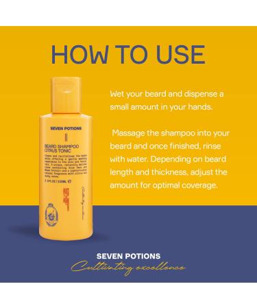 Seven Potation Shampoo Bar for Men - Gentle Vegan Citrus Tonic (100ml) for Itch-Free Clean Beard - Natural & Cruelty-Free - Buy Online on GoSupps.com