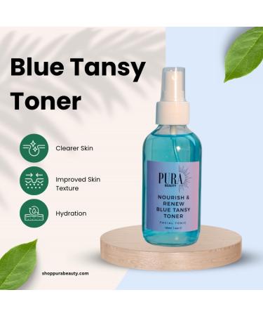 Blue Tansy Pore Reducing Toner | Hydrating Toner for Combination & Dry Skin | Hyaluronic Acid Squalane & Collagen | 4 oz - Buy Online on GoSupps.com