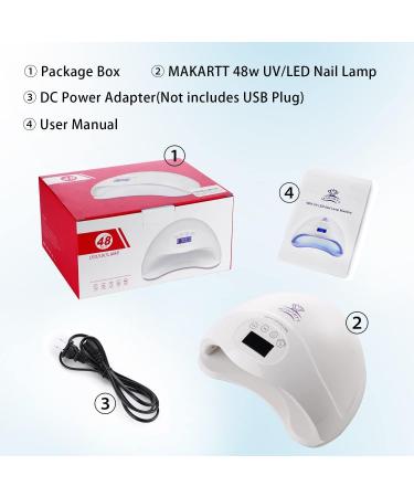 Makartt 48W LED UV Nail Lamp - Gel Nail Dryer with 3 Timer Auto Sensor - Buy Online on GoSupps.com
