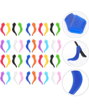 Ultechnovo 80 Pairs Soft Silicone Glasses Hanging Sleeves - Slide-Resistant & Comfortable Holders for Sunglasses & Reading Glasses - Random Color - Buy Online on GoSupps.com