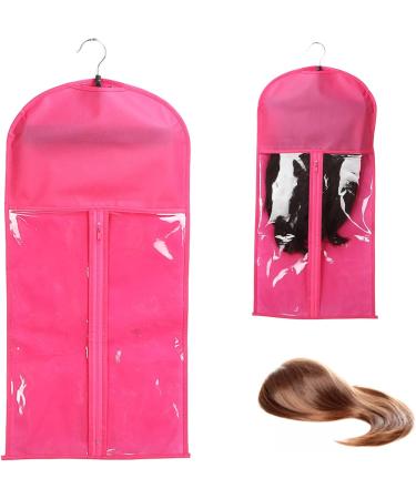 ZJchao Wig Pockets Storage - Dust-Proof Hair Extensions Carrier with Zipper | Rose Red - Buy Online on GoSupps.com