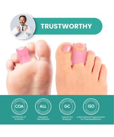 Welnove Hammertoe Corrector - 6 Pack Soft Gel Toe Splints for Men & Women | Realign Bent Crooked & Claw Toes - Multi-Size Pink Toe Straighteners - Buy Online on GoSupps.com