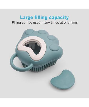 Silicone Cat Paw Shape Shower Scrubber with Gel Dispenser - Blue - Buy Online on GoSupps.com