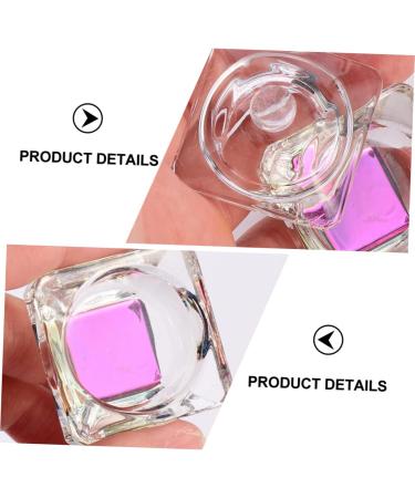 2pcs nail glass crystal cup Glass Nail Cup Transparent Glass Dappen Dish containers with lids monomer acrylic nail liquid dish Liquid Styling nails glass jar manicure 4X4cm Transparent Color 2 - Buy Online on GoSupps.com