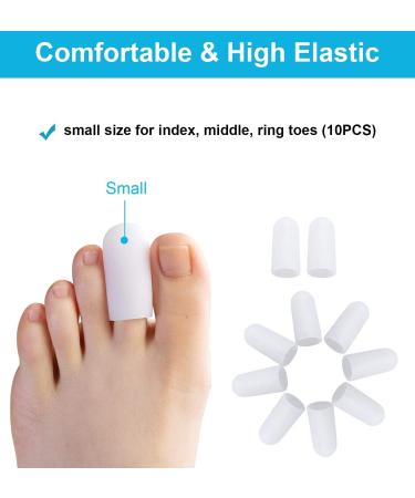 Sumifun 10-Piece Gel Toe Caps - Soft Silicone Protection for Blisters & Toe Comfort - Fits All Sizes - Buy Online on GoSupps.com