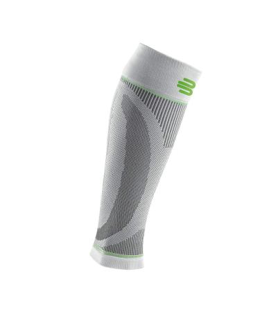 BAUERFEIND Calf Support Compression Sleeves Lower Leg 1 Pair Leg Warmers Unisex White L Short