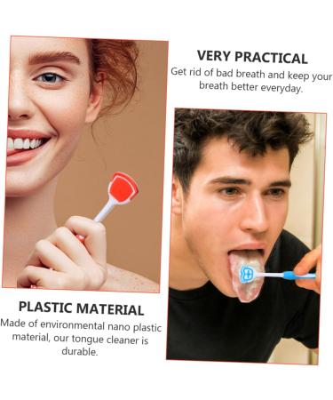 Buy Homsfou 4-Piece Stainless Steel Tongue Cleaning Brush Set - Reusable Nano Toothbrush & Mouthpiece Tongue Brush for Adults | International Shipping - Buy Online on GoSupps.com