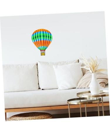 STOBAZA Iron Hot Air Balloon Outdoor Wall Hanging Home Ornament Wall Art Decors Household Child Interior 20.6x26.5x0.5cm As Shown3 - Buy Online on GoSupps.com