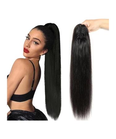 Ponytail Extensions 26Inch Heat Resistant Pony Tail Hair piece For Women Straight Claw Clip On Ponytail Hair Extensions Ponytail Hair Extension for Women(26inches)