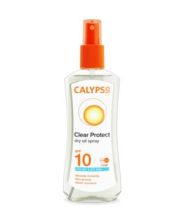 Calypso Wet Skin Dry Oil Spray with SPF10 200 ml 200 ml (Pack of 1) SPF 10