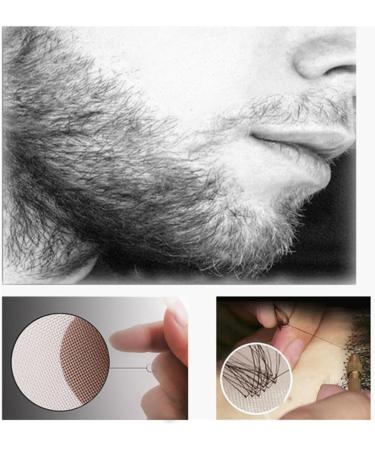 Remeehi Men's Goatee Beard - Realistic Human Hair Hand-Made Fake Facial Mustache Costume in Black - Buy Online on GoSupps.com