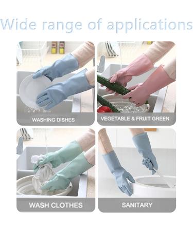KKRAUS 3 Pairs Cleaning Gloves Reusable Rubber Gloves Kitchen Dishwashing Gloves for Laundry Gardening Waterproof Household Gloves (Color : Green Size : Small) Small Green - Buy Online on GoSupps.com