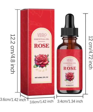 VOIRO 100% Pure Rose Essential Oil - 1 fl oz Natural Bulgarian Rosa Damascena for Skin Hair & Aromatherapy | Undiluted Steam Distilled | Cosmetic Grade - Buy Online on GoSupps.com