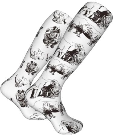 Rhino Compression Socks for Men & Women 15-20 mmHg Support for Athletic Running & Cycling | Boost Circulation - Buy Online on GoSupps.com