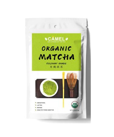 CAMEL Certified Organic Matcha Green Tea Powder Matcha Culinary Grade 4 oz First Harvest Pure Matcha Powder Unsweetened Baking Latte Smoothies High in Antioxidant Detox Gluten Free Vegan Culinary Grade 4 Ounce (Pack of 1)