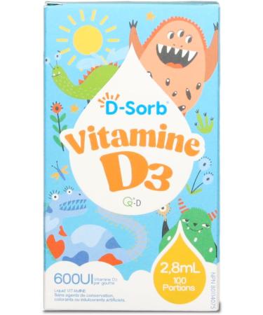 D-Sorb Vitamin D3 600IU 2.8ml - Buy Online on GoSupps.com