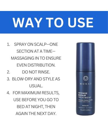 Monat Intense Repair Treatment 2.5 Fl Oz - Best Hair Repair Solution for Global Shipping - Buy Online on GoSupps.com