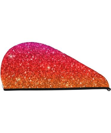 Rainbow Glitter Microfiber Hair Towel - Soft Super Absorbent Hair Wrap for Long Curly & Thick Hair - Quick Dry Coral Velvet Cap for Women - Buy Online on GoSupps.com