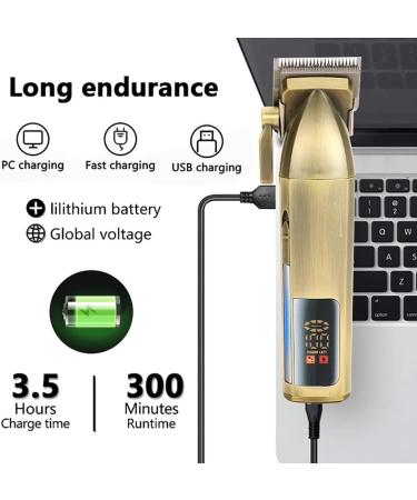 toothgeneric Hair Cutting Tool Rechargeable LCD Digital Display Oil Head Clipper Hair Salon Trimmer (Color : Brass) - Buy Online on GoSupps.com