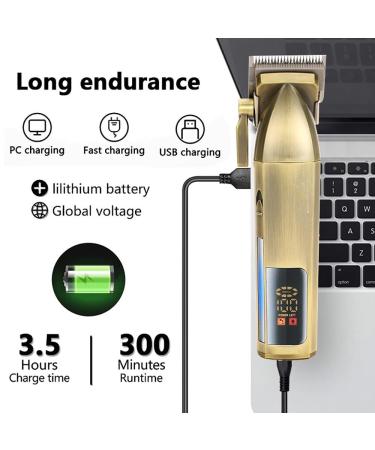 Rechargeable Hair Clippers with LCD Display | Copper Hair Salon Trimmer - International Shipping Available - Buy Online on GoSupps.com