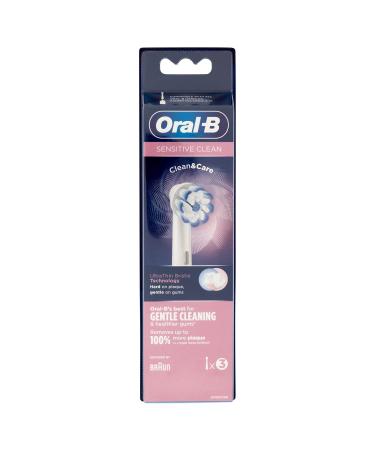 Oral-B Sensitive Clean replacement brush heads for electric toothbrush pack of 3. White 3 pieces (1 pack) - Buy Online on GoSupps.com