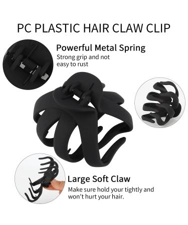 4 x Large Acrylic Octopus Hair Clamps - Non-Slip Spider Clips for Thick Hair - Super Strong Hold Accessories for Women & Girls - 8 cm - Buy Online on GoSupps.com