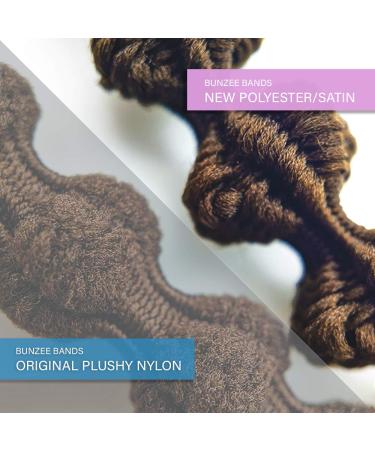 Bunzee Bands - Adjustable Satin Hairbands for Thick Hair - Black (2 Count) - Buy Online on GoSupps.com