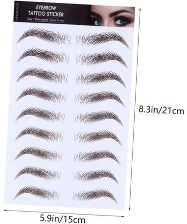 Angoily 5pcs Eyebrow Stickers Eyebrow Grooming Shaping Makeup Sticker Imitation Eyebrow Artificial 6d Set - Buy Online on GoSupps.com