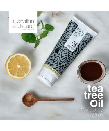Australian Bodycare Body Scrub for Women & Men 200 ml | Tea Tree Oil & Lemon Myrtle Body Scrub Exfoliator | Foot Scrub for Hard Skin | for Pimples on The Back & Body | with Australian Tea Tree Oil Tea Tree Oil + Lemon Myrtle 200 ml (Pack of 1) - Buy Online on GoSupps.com