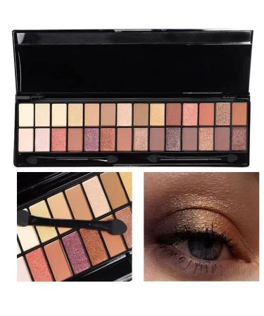 MEIBANFA 28 Color Eye Shadow Palette - Matte Shiny Waterproof Makeup with Mirror Brush - Buy Online on GoSupps.com