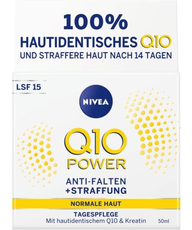 NIVEA Q10 Power Antiwrinkle + firming day cream for smoother and youngerlooking skin day cream SPF 15 50 ml Tightening day cream - Buy Online on GoSupps.com