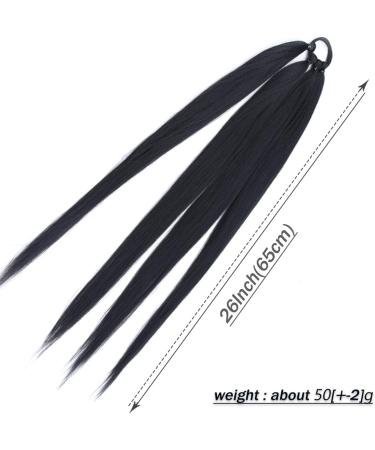 Ponytail Extensions Around Hair Extensions Synthetic Natural Soft braids for Women 26 Inch Boxing Braid Ponytail Extension Hair pieces Fashion Ponytail Hair Tie Straight Wrap for Women(Color:2) 26inches-65cm 2 - Buy Online on GoSupps.com