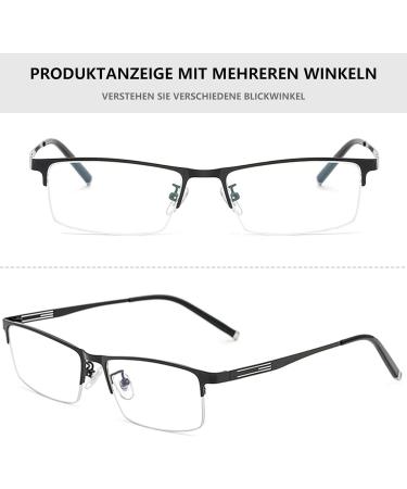 Buy Lanomi Self-Tinting Photochrome Reading Glasses - Stylish Metal Half Frame Gradient Gray UV Protection Multiple Strengths 1.0 to 3.5 - Ideal for Outdoor Reading | International Shipping Available - Buy Online on GoSupps.com