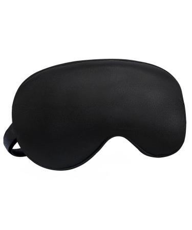 Audamp Sleep Mask Eye Mask Night Mask Adjustable Strap Skin-friendly Silk Ultra-soft Sleeping Mask 1 Piece (Black)