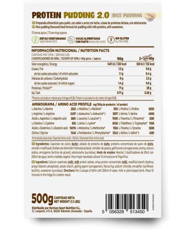  HSN HSN Protein Pudding | Rice Pudding Flavor 500g 13 servings per pack | With whey protein | Very easy to prepare | Low in calories no added sugar | Non-GMO vegan gluten-free - Buy Online on GoSupps.com
