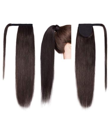 Buy SEGO Dark Brown Ponytail Hairpiece - Clip-in Remy Hair Extensions (20/50cm 95g) for Effortless Style - Buy Online on GoSupps.com