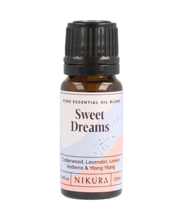 Nikura Sweet Dreams Essential Oil Blend - 10ml | Made from Cedarwood Lavender Lemon Verbena Ylang Ylang | for Sleep Aromatherapy Diffusers Soap Making Candle Making | Vegan & UK Made 10 ml (Pack of 1)